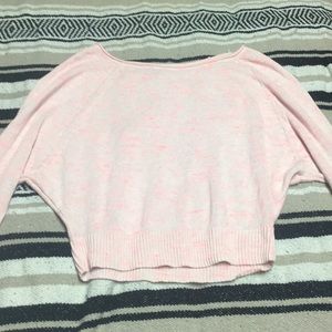 American outfitters pink cropped sweater